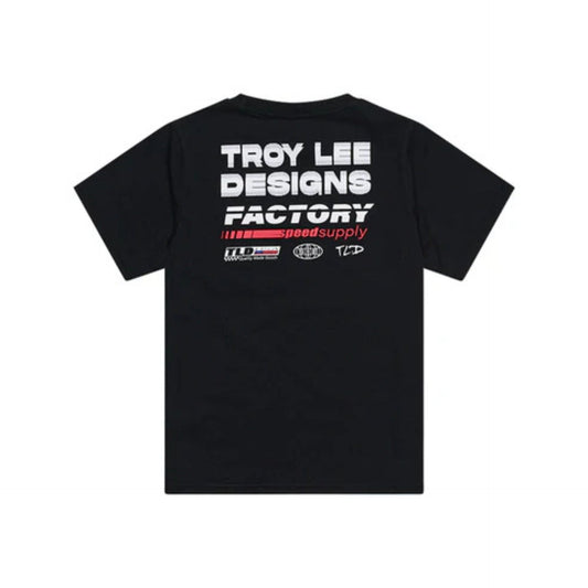 Playera Manga Corta para niño Troy Lee Designs Factory Black