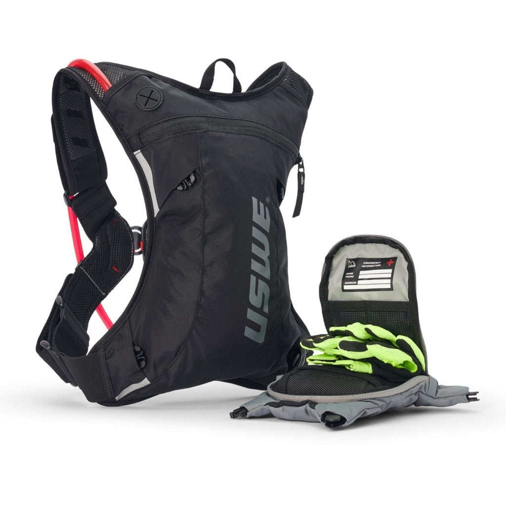 Mochila de hidratación Moto Hydro 3, Carbon Black Uswe