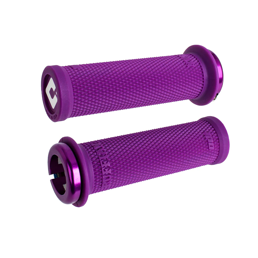 Punos ODI Ruffian Mini V2.1 Lock-On BMX 29.5mm Full Flange Closed End 110mm White/Purple