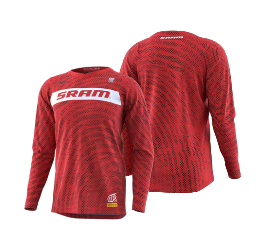 Jersey Troy Lee Designs Skyline Air Manga Larga Sram Roots Fiery Red