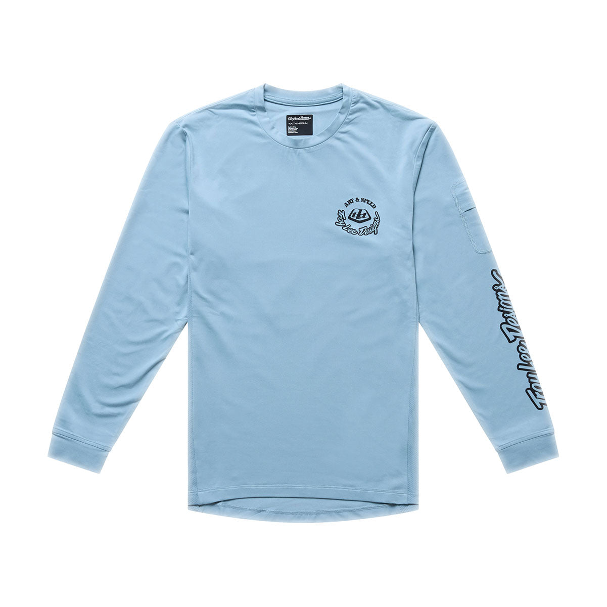 Playera juvenil manga larga para MTB Ruckus Ride; Carbs Dawn Blue