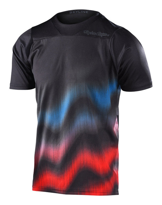 Jersey para MTB Troy Lee Designs Skyline Manga Corta Wave Black