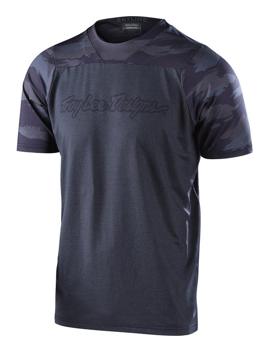 Jersey Troy Lee Designs Skyline Manga Corta Signature Camo Heather Black / Black