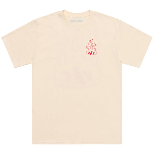 Playera Manga Corta Troy Lee Designs Torched Vintage White