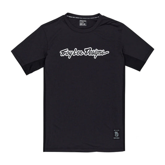 Playera manga corta para MTB Skyline Ride; Signature Black