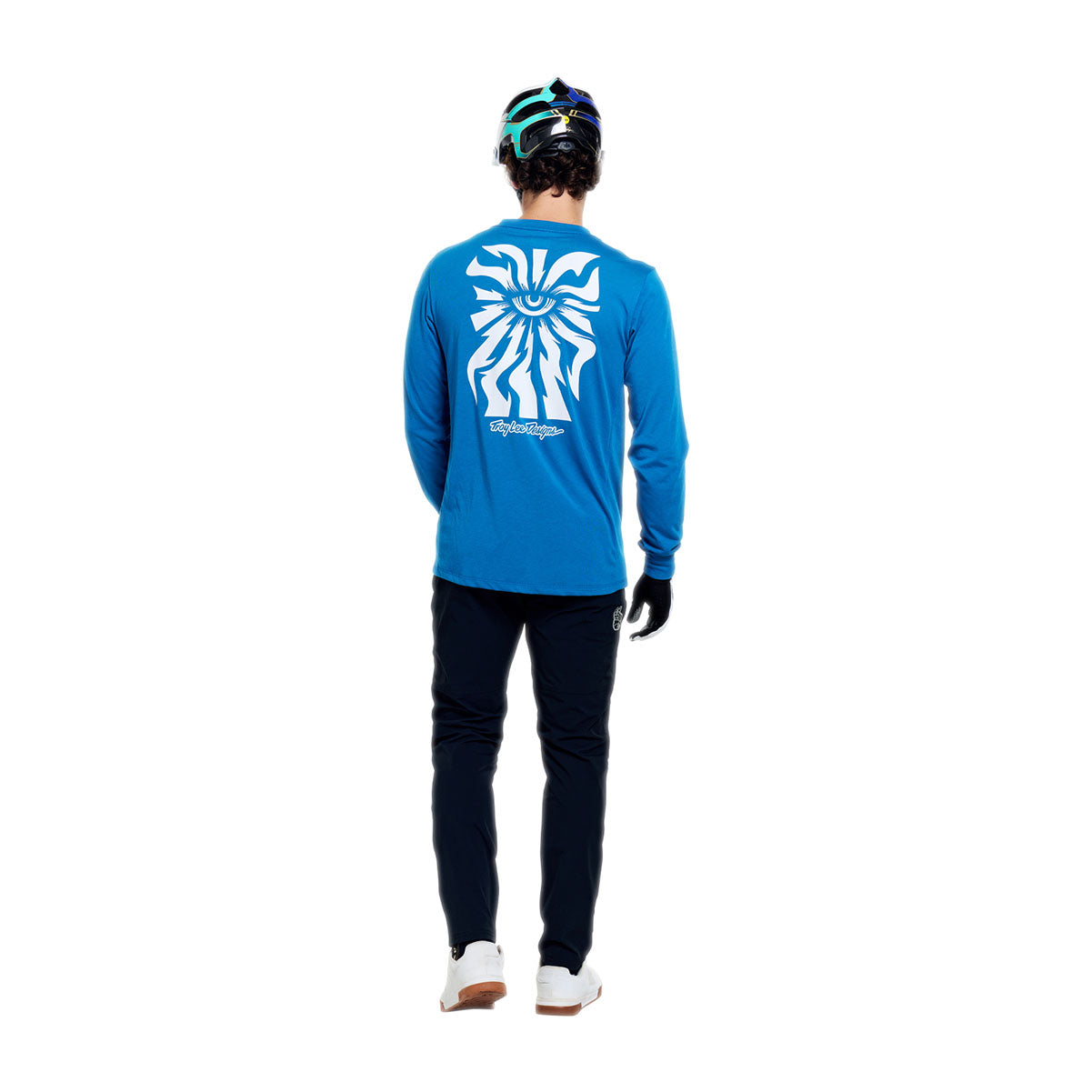 Playera manga larga para MTB Skyline Ride; One Eye Aero Blue