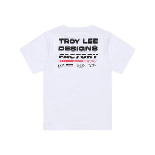 Playera Manga Corta para niño Troy Lee Designs Factory White
