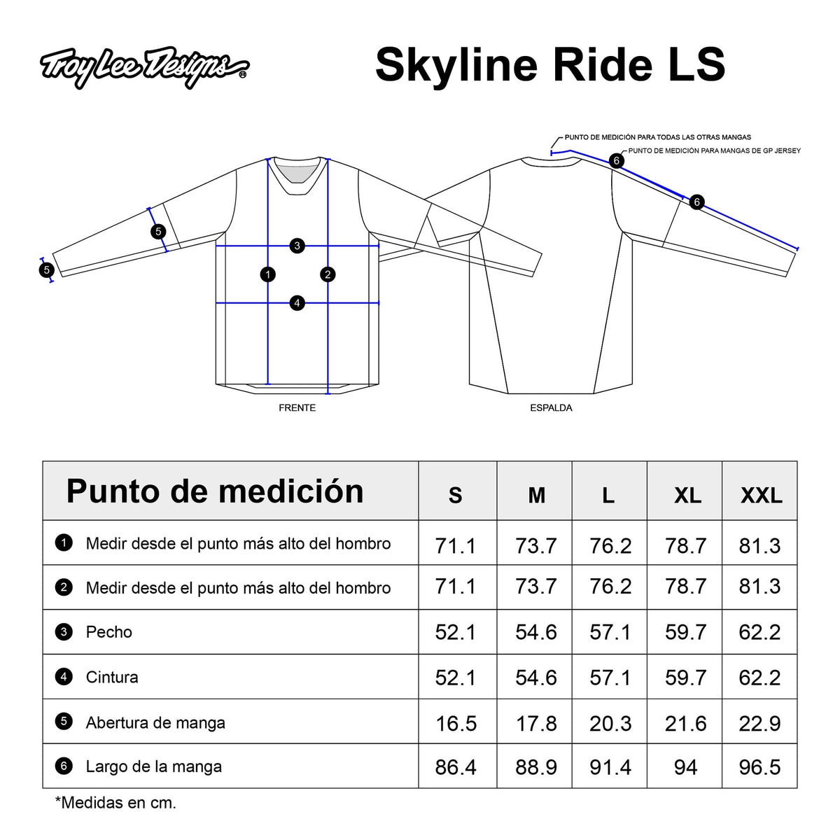 Playera manga larga para MTB Skyline Ride; Signature Black / Real Teal