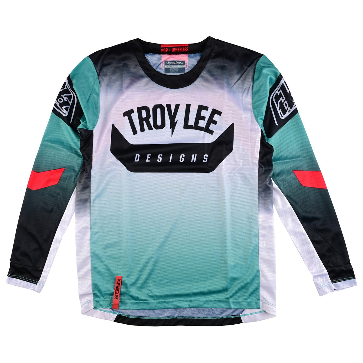 Jersey para niño Troy Lee Designs Gp Arc Turquoise / Neon Melon