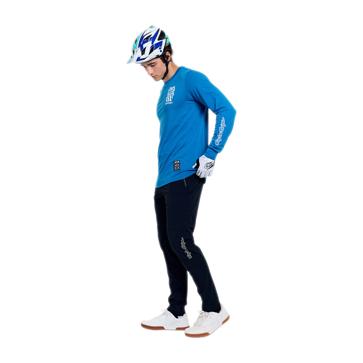 Playera manga larga para MTB Skyline Ride; One Eye Aero Blue