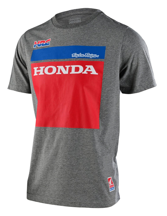 Playera Troy Lee Designs Honda RS 750 Manga Corta Heather Gray