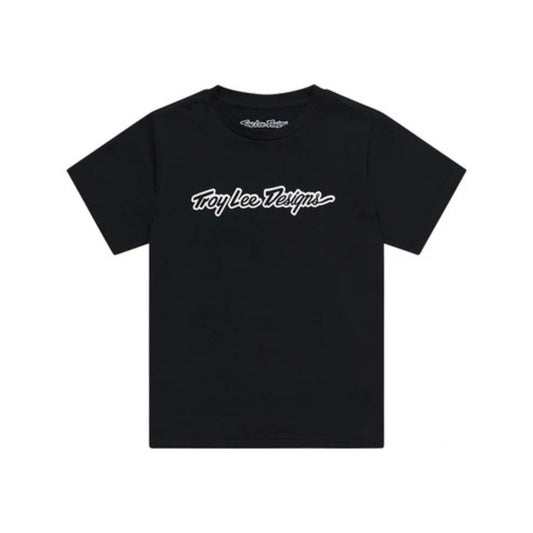 Playera Manga Corta para niño Troy Lee Designs Signature Black