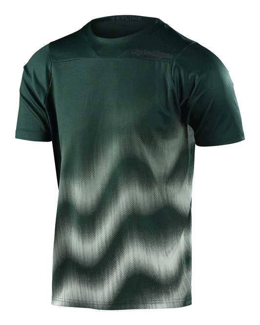 Jersey para MTB Troy Lee Designs Skyline Manga Corta Wave Jungle Green