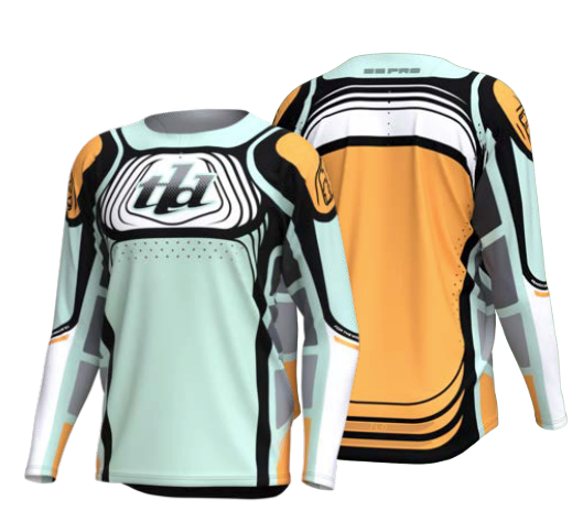 Jersey Troy Lee Designs Se Pro Wavez Bleached Aqua