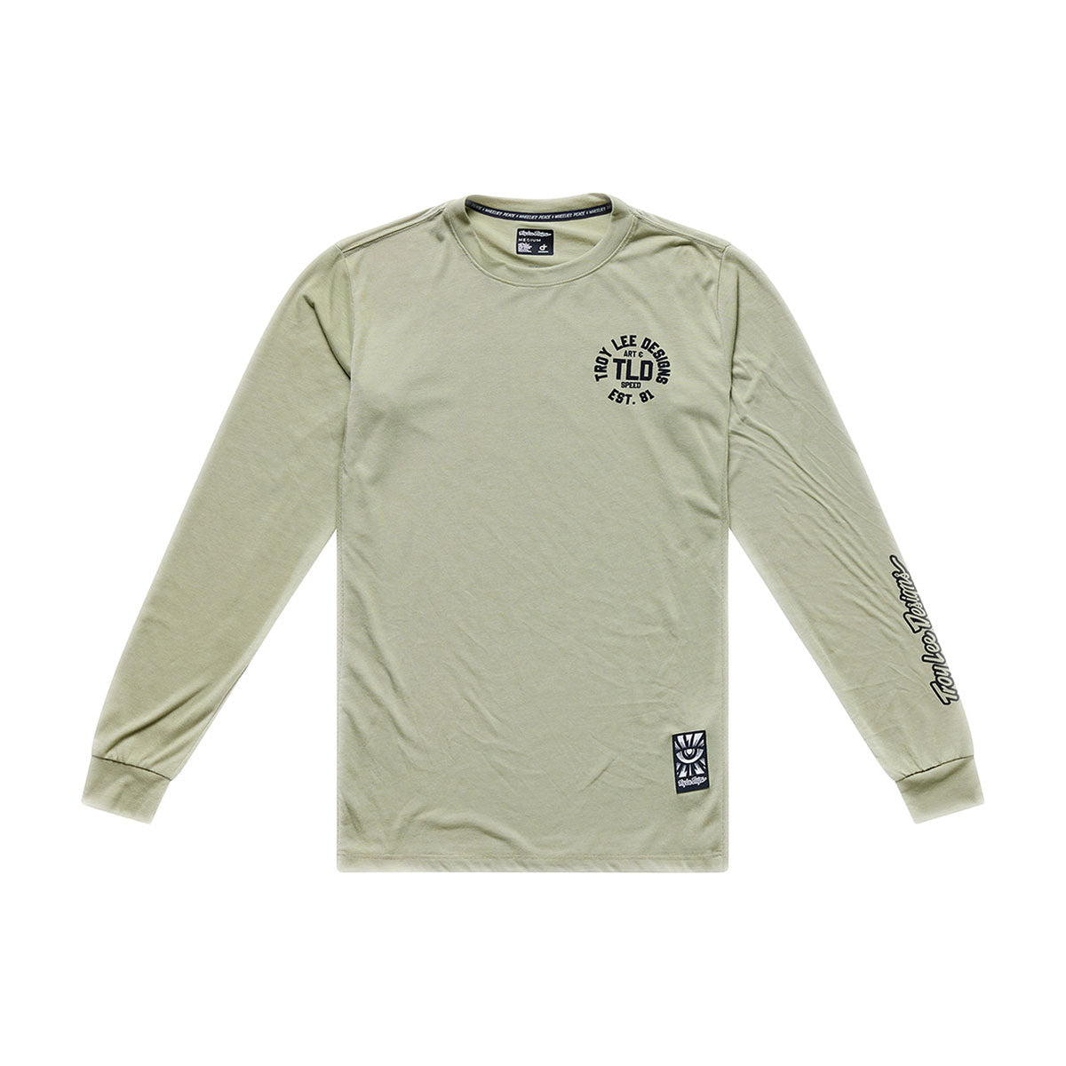 Playera manga larga para MTB Skyline Ride; Stamps Sage