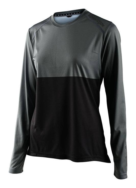 Jersey para mujer Troy Lee Designs Lilium manga larga MTB Block Green / Black