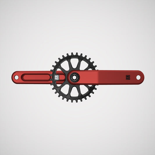 INGRID Crankset CRS-G, talla M eje L141, Rojo (incluye herramienta)