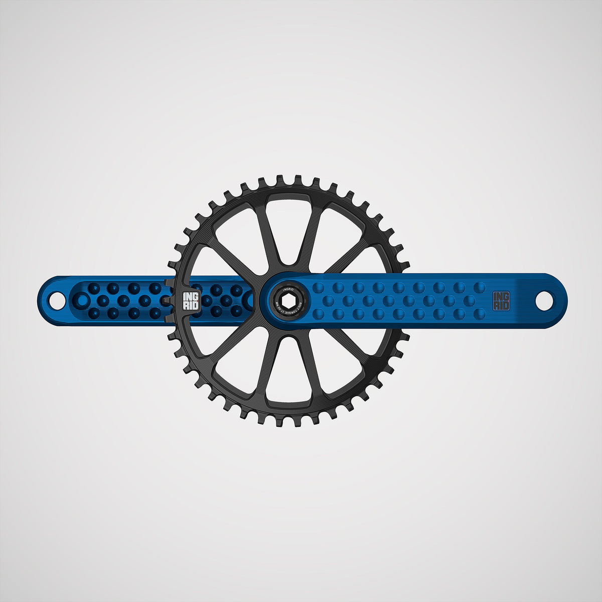 INGRID Crankset POP, talla L eje L136, Azul (incluye herramienta)