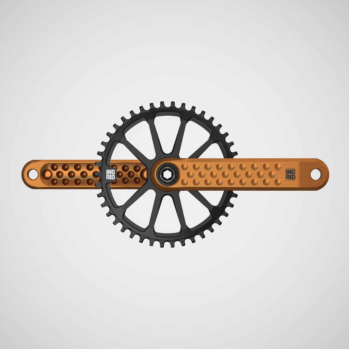 INGRID Crankset POP, talla L eje L136, Naranja (incluye herramienta)