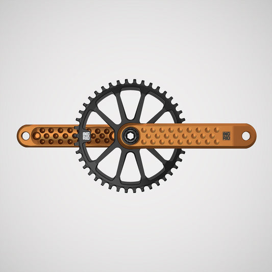 INGRID Crankset POP, talla L eje L136, Naranja (incluye herramienta)