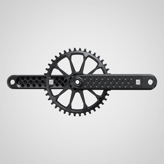 INGRID Crankset POP, talla L eje L131, Negro (incluye herramienta)