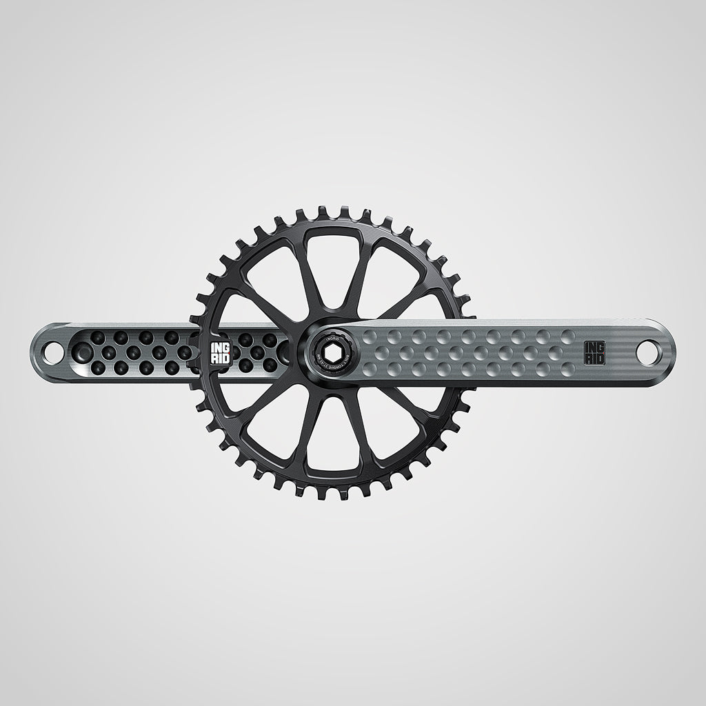 INGRID Crankset POP, talla L eje L136, Titanio (incluye herramienta)