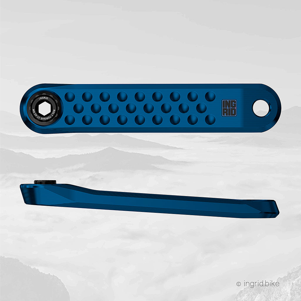 INGRID Crankset POP, talla L eje L136, Azul (incluye herramienta)