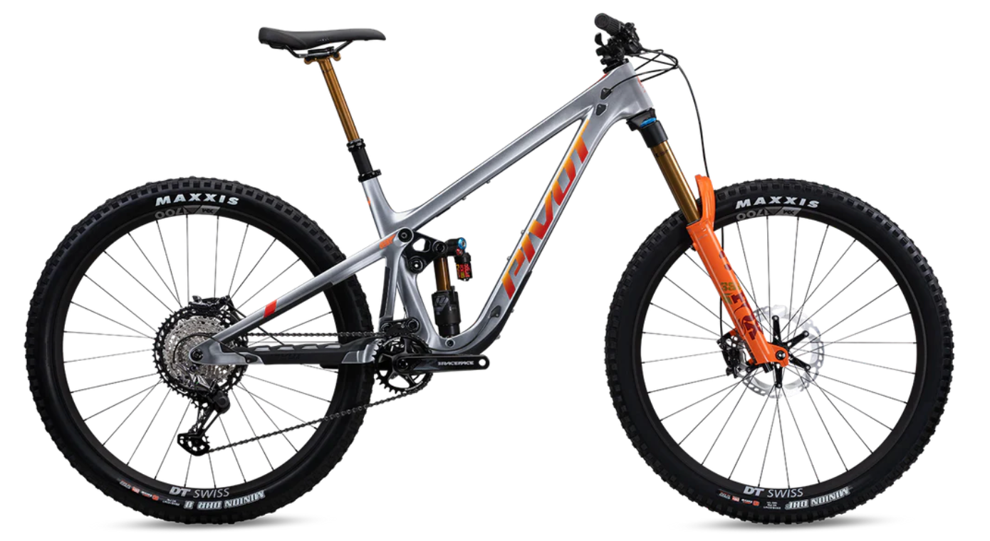 BICICLETA DE MONTAÑA DOBLE SUSPENSIÓN FIREBIRD PRO XT/XTR SILVER SUNRISE DE AIRE PIVOT CYCLES