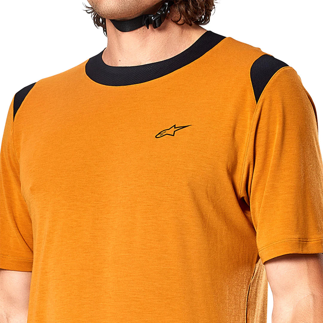 Jersey A-Dura Dri Wool Dorado Oscuro - Manga Corta Alpinestars