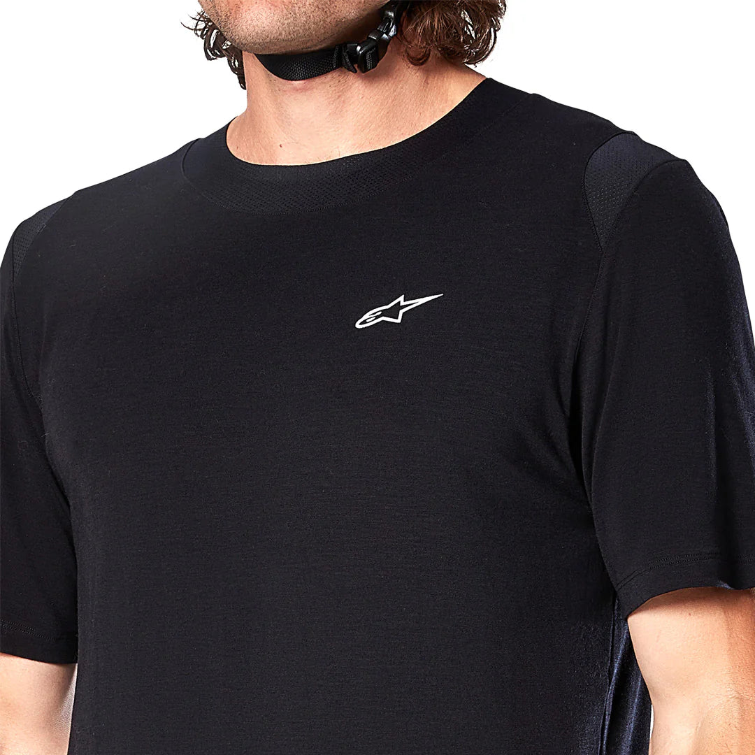 Jersey A-Dura Dri Wool Negro - Manga Corta Alpinestars