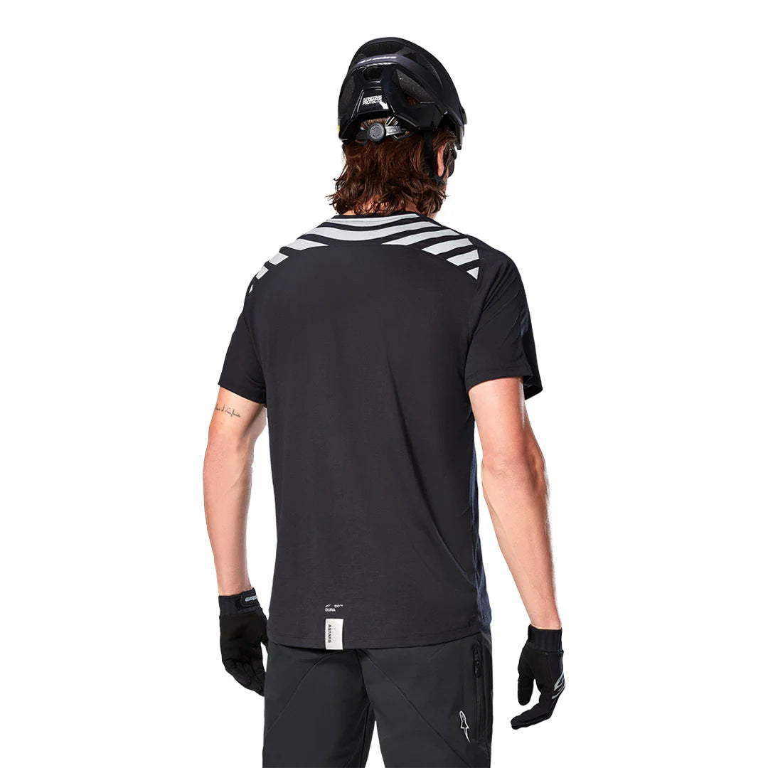 Jersey A-Dura DRI ASTAR Negro Reflejante - Manga Corta Alpinestars