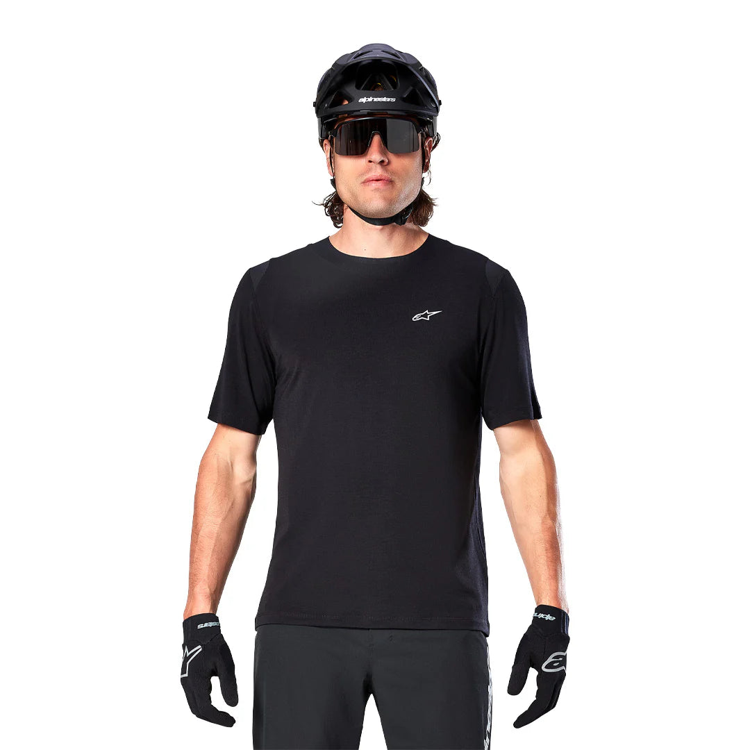 Jersey A-Dura Dri Wool Negro - Manga Corta Alpinestars