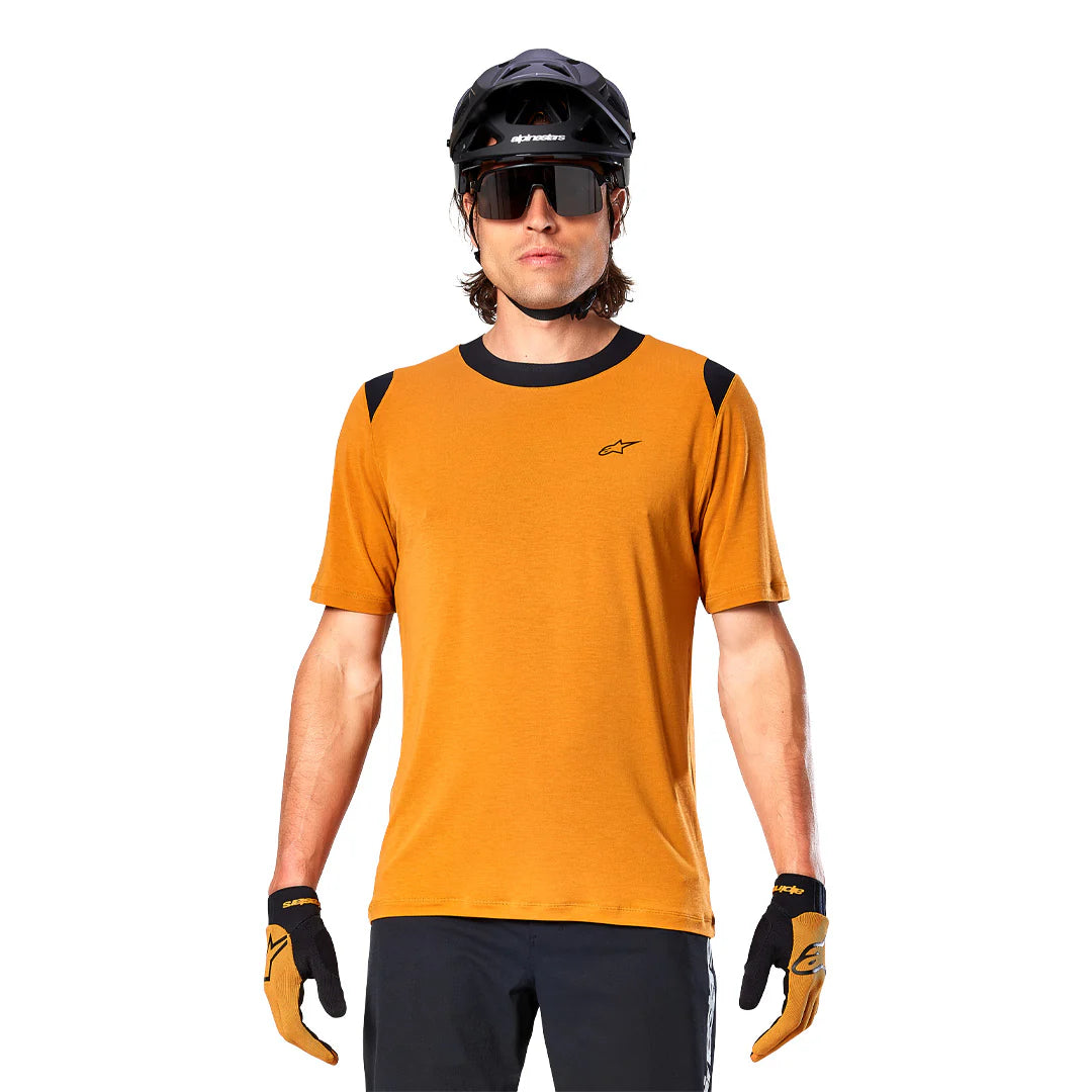 Jersey A-Dura Dri Wool Dorado Oscuro - Manga Corta Alpinestars