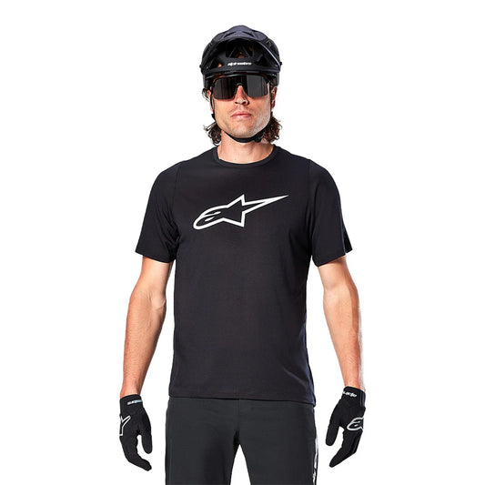 Jersey A-Dura DRI ASTAR Negro Reflejante - Manga Corta Alpinestars