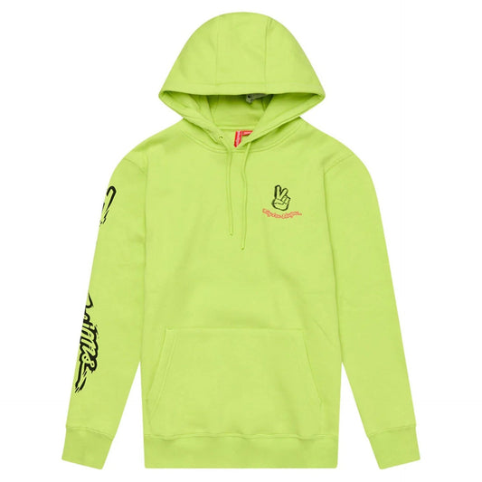 Hoodie Cerrada Troy Lee Designs Peace Out Glo Yellow