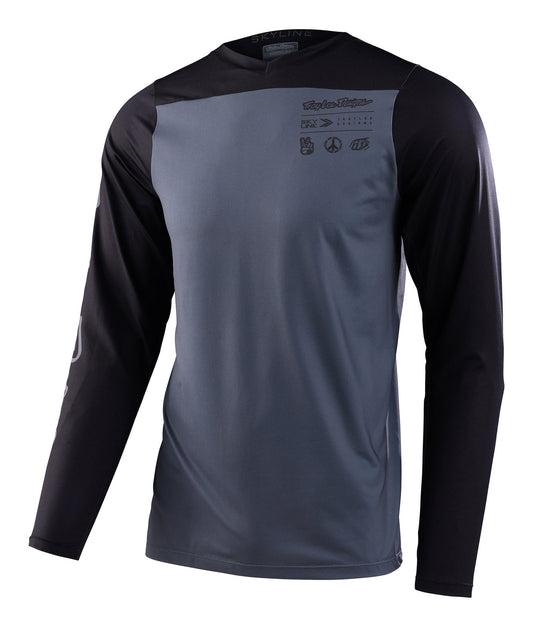 Jersey Troy Lee Designs Skyline Manga Larga Mono Charcoal