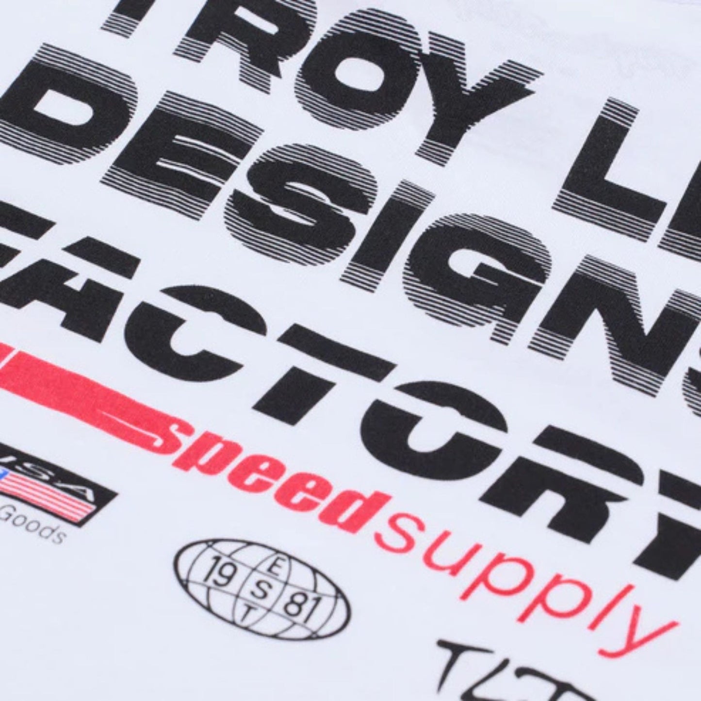 Playera Manga Corta para niño Troy Lee Designs Factory White