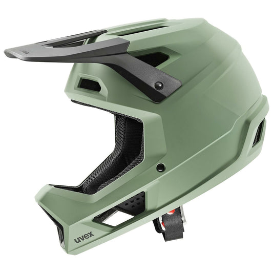 Casco fullface Uvex ravage moss green- black Matt