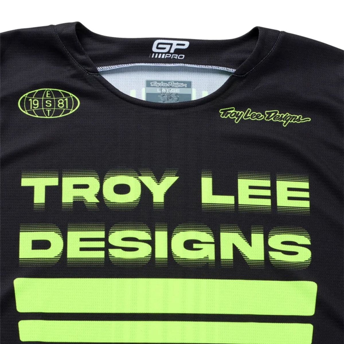 Jersey Troy Lee Designs GP Pro; Segment Black / Flo Yellow