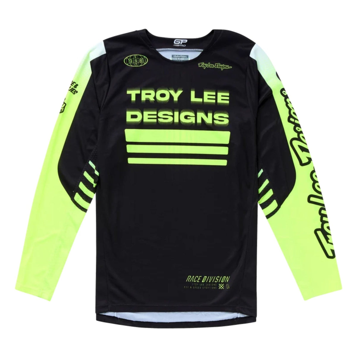 Jersey Troy Lee Designs GP Pro; Segment Black / Flo Yellow