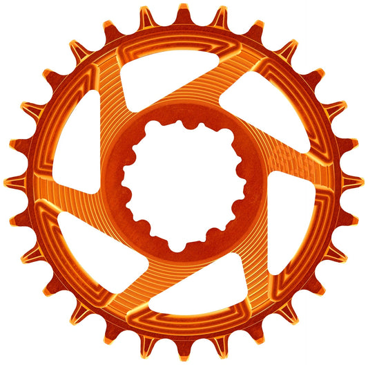Plato e*thirteen Helix R Guidering SRAM Direct Mount 28T 3mm Offset Naranja