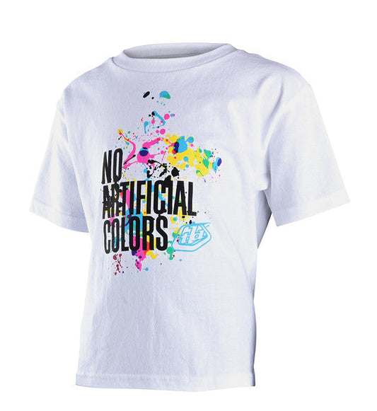 Playera para niño Troy Lee Designs No Artificial Colors Manga Corta White