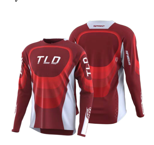 Jersey Troy Lee Designs Sprint Reverb Race Red Manga Larga
