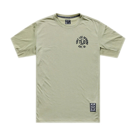 Playera manga corta para MTB Skyline Ride; Stamps Sage