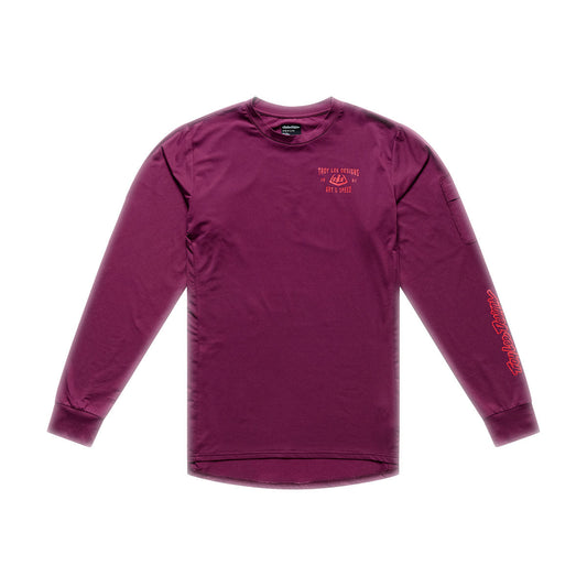 Playera manga larga para MTB Ruckus Ride; Lockdown Sangria