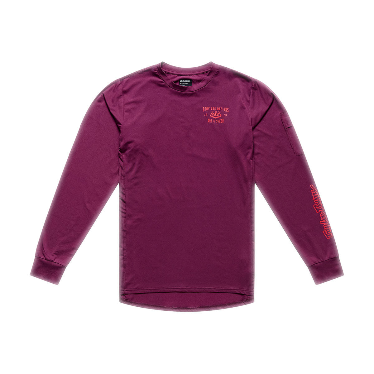 Playera manga larga para MTB Ruckus Ride; Lockdown Sangria