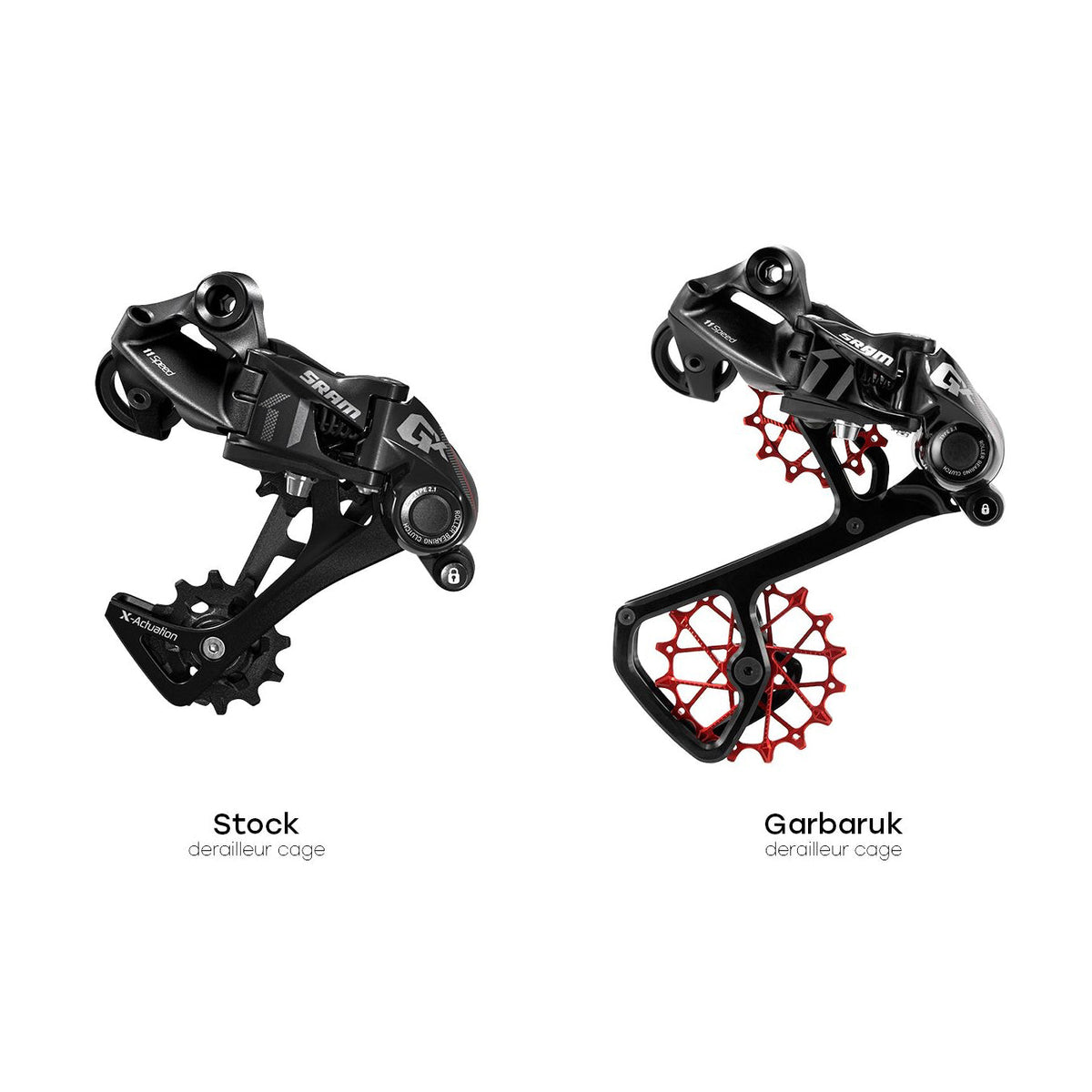 Jaula de Desviador + Poleas Garbaruk 12T+16T para SRAM 11/12 vel