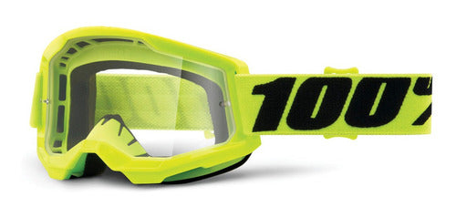 100% STRATA 2 Goggle Yellow - Clear Lens