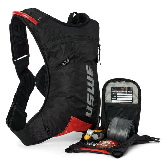 Mochila de hidratación Mtb Hydro 3, Black/Red Uswe