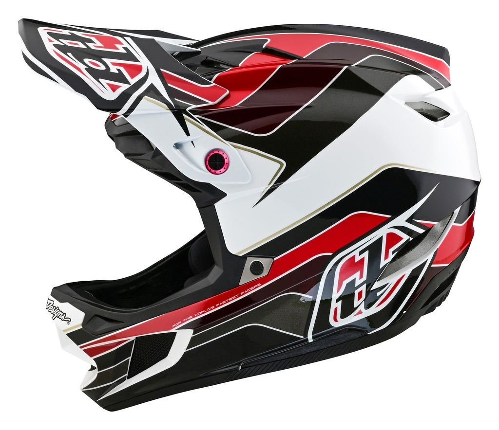 Casco Fullface D4 Polyacrylite Helmet Block Charcoal / Red Troy lee